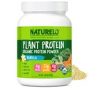 NATURELO 식물 단백질 분말, 바닐라, 22g 단백질 - 비 GMO, Vegan, Gluten, Dairy, 또는 Soy - 인공 향료 없음, 합성 색칠, 보존제 또는 첨가제 - 20 서빙