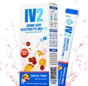 IV2-Zero Sugar Amino Acid Hydration Powder I Electrolyte 음료 혼합 I Essential Vitamin I Vegan, Non-GMO, Glunten-Free I Next Level Hydration (10 개)