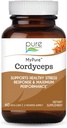 PURE ESSENCE LABS MyPure Cordyceps - 유기 버섯 보충 - 100 % Real Mushroom Extract - 면역 지원, 스트레스 완화, 성인 남성과 여성을위한 에너지 구축 (60 캡슐)