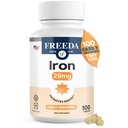 Freeda Ferrous Fumarate – 에너지 및 붉은 혈액 세포 지원, Kosher, Vegan, 쉬운-to-Swallow, 여성 및 남성을위한 이상적인 (100 정제)