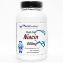 Flush 무료 Niacin 500mg // 100 캡슐 // Pure // PureControl 보조제