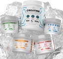 번들 - Turkesterone & Tongkat Ali + Fadogia Agrestis + Creatine + Sulforaphane + TUDCA - 부스트 체력, 근육 성장, 간 건강,인지 기능 및 해독 - 미국에서 만든