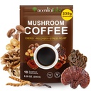 버섯 커피 (235g Supersize), 에너지, 복구 및 초점을위한 10 슈퍼 푸드 버섯 혼합, 사자 Mane, Reishi, Chaga, Cordyceps, 8.28 OZ와 유기 인스턴트 커피 분말