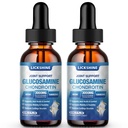 2 팩 글루코사민 Chondroitin MSM 액체 하락 - Quercetin Boswelia, Bromelain, Hyaluronic 산, 산화 방지제 면역성이 있는 Immune 지원 (4개 Fl oz)를 가진 성인을 위한 여분 힘 합동 지원 보충교재