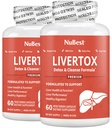 LiverTox - 고급 Liver Detox & Cleanse Formula - 우유 이틀, 심황, Artichoke, Dandelion, Beet & 아연 도움 Liver 기능 및 소화를 가진 초본 생방송 지원 | 팩 2