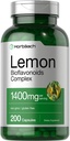 Horbäach Lemon Bioflavonoids 보충교재 | 1400 mg | 200의 캡슐 | Rutin와 Hesperidin | Non-GMO 및 글루텐 무료