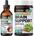 BIO KRAUTER 두뇌 지원 60 Gummies & 두뇌 지원 버섯 Tincture 4 Fl. Oz.