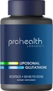 ProHealth Liposomal Glutathione, 서빙 당 500 mg | 마스터 산화 방지제 | 건강한 노화, 세포 건강 및 해독 지원 | Evidence-Based & Third-Party Tested