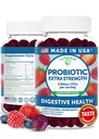 Lunakai USA Made Probiotic Gummies - 5 억 CFUs, Vegan, Non-GMO, Gluten-Free - 여성 및 남성을위한 소화 및 면역 지원 - 60 Chewable Gummies