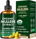 Lungs, Mullein 잎 & Licorice 추출물 지원 Lung Cleanse & 건강한 호흡, 유기 Mullein 잎 Tincture 초본 보충교재, 첨가물 없음 Mullein 추출물 하락 2개 fl Oz 60Ml를 위한 Mullein 하락