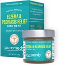 Puremedy Eczema & Psoriasis 릴리프 연고 모든 자연 Salve Soothes 및 Relives Symptoms of Dry Itchy Flaky Scratchy 또는 Weepy Skin - 1 온스 항아리