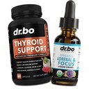 Thyroid Support & Adrenal Focus Drop - L-Tyrosine Selenium Iodine & Organic Adrenal Support와 Thyroid Supplement Complex는 Focus Liquid Drops를 보충합니다. 천연 두뇌 및 메모리 피로 관심