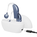 디지털 보청기 - (Pair of 2) 개인 보청기 향상 Behind-The-Ear BTE Aid PSAP 사운드 앰프, All-Day Battery Life, Modern Blue와 충전식 디지털 보청기