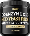 빨간 효모 밥 13500mg 녹차 4500mg Quercetin 4500mg 보충교재 & 더 많은 것 - 지원 심장 건강, 면역 체계 & 몸 균형 - 60의 캡슐