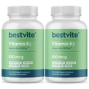 MK-7 (240 채식 캡슐) (120x2)로 BESTVITE 비타민 K2 100 mcg - 비 GMO 없음 - 글루텐 무료