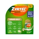 Zyrtec 24 시간 알레르기 완화 액체 젤, Cetirizine HCl Allergy 약을 가진 항히스타민 캡슐 Runny Nose, Sneezing, Itchy Eyes & More, 12 조사