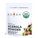 KOYAH - 유기 Acerola 분말: 동결 건조, 100% 순수한, 호박 당 500 mg 자연적인 비타민 C, 전체 음식, 비 GMO, 채식주의자, 브라질에서 만드는 60의 서빙