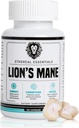 Lions Mane Mushroom Cognition 캡슐 (120 카운트) - 버섯 분말 사자 Mane 추출물 - 뇌 비타민 - Cognition - 초점 보충