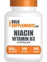 BulkSupplements.com Niacin 캡슐 - Niacin 보충, 비타민 B3 - 글루텐 무료, 서빙 당 1 캡슐, 365 캡슐 (팩 1)