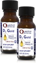 QNL D3 골드 - 비타민 D 액체 드롭 - 뼈 강도 보충 - Cardiovascular & Immune Support - 프리미엄 건강 및 웰빙 제품 - 0.43 fl oz (2 팩)