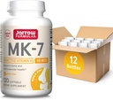 Jarrow 공식 MK-7 90mcg-Bioactive 형태 VIT K2-120 서빙 (Softgels)-Bone & CV 건강-VIT K2 MK-7 규정식 Supp-K2 VIT Supp MK-7 글루텐 무료,12 팩