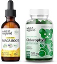 야생 & 유기 마카 뿌리 Tincture 2 fl oz & Chlorophyll Gummies