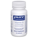 Pure Encapsulations Vitamin A + Carotenoids (Lutein, Zeaxanthin 및 Astaxanthin) | Hypoallergenic 규정식 보충교재 | 90 캡슐