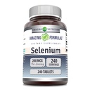 Amazing Formulas Selenium 200 Mcg | Tablets Supplement | Non-GMO | 글루텐 프리 | 미국 (1개 팩 | 240개)