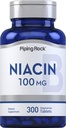 Piping Rock Niacin Supplement for Women and Men | 100mg | 300 타블렛 | 플러싱이있는 니코틴산 | 채식주의, 비 GMO, 글루텐 프리