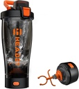 HeaDot 전기 단백질 셰이커 병, 단백질 혼합을 위한 믹서 병, 24 Oz Echargeable 유형 C 셰이커 컵, Tritan로 만드는, 단백질 셰이커 (오렌지)를 위한 BPA 자유로운 셰이커