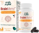 기억과 초점을위한 두뇌 보조제 - Omega-3, Cognitive 성능 및 초점 향상을위한 Plasmalogens와 Phospholipid Complex - Non-GMO, 60 일