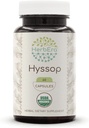 HerbEra Hysssop USDA 유기 60 캡슐 | 천연 초본 보충 | 인증 유기농 채식 캡슐 및 유기 Hysssop (Hyssopus officinalis) 건조 허브 (60 캡슐)