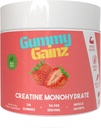 Creatine Monohydrate Gummies 근육 힘 건축업자 이익 더 빠른 회복 남자 & 여자를 위한 5000mg 에너지 전 운동 Chewables 보충교재 128ct (Regular, Strawberry)