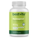 BESTVITE Pycnogenol 50mg (60 캡슐) - 프랑스 해상 소나무 껍질 추출물 - Stearates 없음 - 글루텐 없음 - 비 GMO
