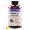 NatureWise Flaxseed Oil 1,242 mg, 물고기 무료 오메가 3 6 9 720mg ALA, 심장 건강 지원을위한 다이어트 보충 - 유기, 감기 압박, 비 GMO - 240 Softgels[8-달 공급]