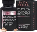 벨라 발레. Probiotic & Prebiotic Complex - 지원 여성 소화 및 구트 건강 - 3.45 억 CFU Lactobacillus Probiotics for Clearer Skin - 매일 Probiotic 보충 (30 채식 캡슐)