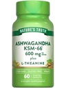 자연의 진실 KSM-66 Ashwagandha | 60 Caplets | L-Theanine | Vegan, Non-GMO, & 글루텐 무료 보충