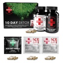 Rescue Detox 10 Day 영구 Detox 키트 - 132ct 캡슐 | Bonus Instant ICE Caps와 포괄적인 전체 바디 클렌징