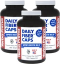 Yerba Prima Daily Fiber Capsules, 180 Caps (Pack of 3) - 수용성 규정식 섬유 보충 - Colon Cleanse - Gut Health - 변비 완화, Vegan, Non-GMO, 글루텐 프리
