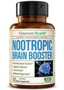 Nootropics 두뇌 지원 보충교재 - 개량한 초점, 농도 & 기억을 위한 Nootropic 뇌 승압기. 뇌 건강, 무드 및 에너지 지원을위한 두뇌 Nootropic. 비 GMO. 미국에서 만든. 60 캡슐