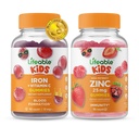 Lifeable Iron & Vitamin C Kids + 아연 25mg Kids, Gummies 번들 - 훌륭한 타스팅, 비타민 보충, 글루텐 무료, GMO 무료, Chewable Gummy