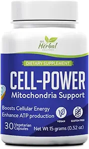 CellPower Mitochondrial Support - Mitochondrial Energy Boost Herbal Supplement - 향상된 ATP 생산 및 세포 활력을위한 자연 지원 - 100 % 자연 및 초본