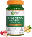 SENTA Pure Nutrition Lung Detox는 비타민 C, Grapeseed & Vasaka Leaves Extract의 천연 초본 혼합으로 보충합니다 | Lung Cleanser for Detoxification of Lung and Immune Defence - 60 Veg Capsules