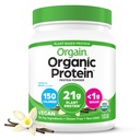 Orgain 유기 채식 단백질 분말, 바닐라 콩 - 21g 식물 기반 단백질, 4g Prebiotic 섬유, Lactose 성분 없음, 설탕 추가 없음, 비 GMO, 쉐이크 및 스무디에 대 한, 1.02 lb (포장 월병)