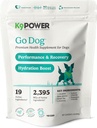 K9 Power Go Dog Hydration & Performance Drink Mix 1 lb - 전해질 지원과 함께 근육 기능, 내구시간, 회복을위한 활성 개 보충