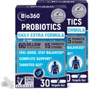 소화 건강과 면역 지원, 60 억 CFU & 15 Strains, 남자와 여자를 위한 Gut 건강 Probiotics를 위한 여분 힘 Probiotic는 Occasional 변비, Diarrhea, 가스 & Bloating, 60CT를 지원합니다