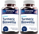 65% Boswellia Serrata 추출물을 가진 심황 보충교재는 Bioperine로 까만 고추로 - Inulin - 건강한 염증 응답 및 Gut 건강 - 60의 캡슐 - 2 팩을 가진 심황 쿠민 95% 추출물을 -