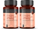 Ultra Pure Krill Oil 500mg x 240 캡슐 (2 병) - 아스타잔틴, 오메가 3, 비타민 D의 풍부한 공급을 제공하는 남극의 오염되지 않은 물에 Sourced