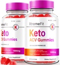 실험실 rize - 고급 체중 감소를위한 Xtremefit Keto ACV Gummies, 고급 공식, Apple Cider Vinegar 보충 (120 Gummies)